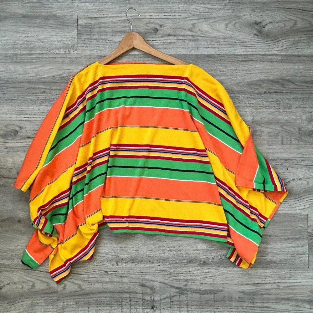 Ralph Lauren Striped Pull Over Sweater 3/4 Sleeves Sz M/L